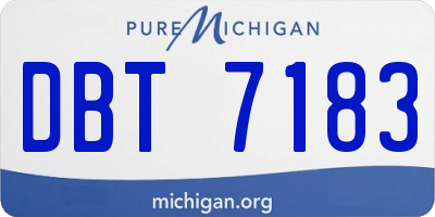 MI license plate DBT7183