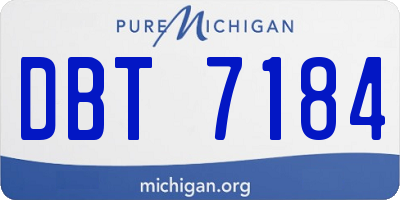 MI license plate DBT7184