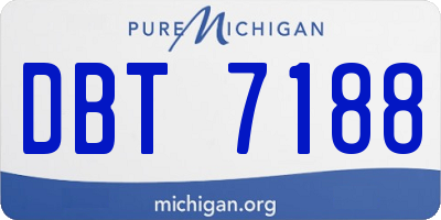 MI license plate DBT7188