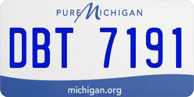 MI license plate DBT7191