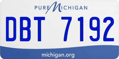 MI license plate DBT7192