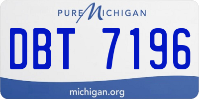 MI license plate DBT7196
