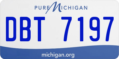 MI license plate DBT7197
