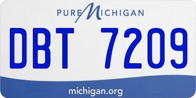 MI license plate DBT7209