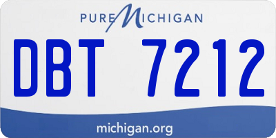 MI license plate DBT7212