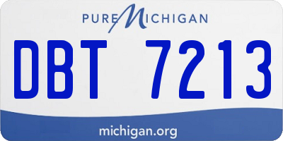 MI license plate DBT7213