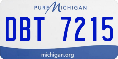 MI license plate DBT7215