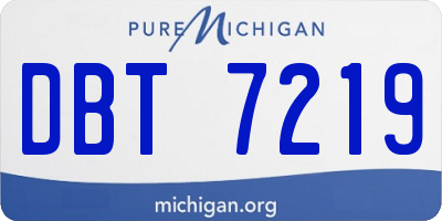 MI license plate DBT7219