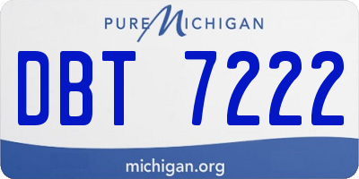 MI license plate DBT7222
