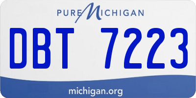 MI license plate DBT7223