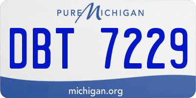 MI license plate DBT7229