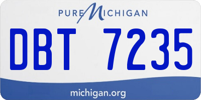 MI license plate DBT7235