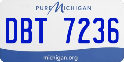 MI license plate DBT7236