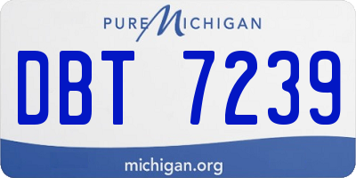 MI license plate DBT7239