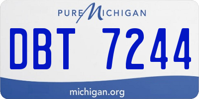 MI license plate DBT7244