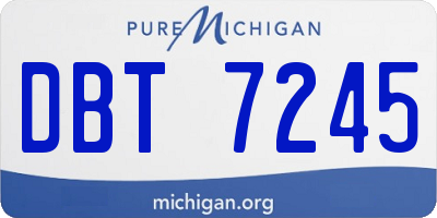 MI license plate DBT7245