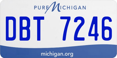 MI license plate DBT7246