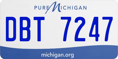 MI license plate DBT7247