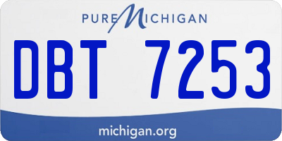 MI license plate DBT7253