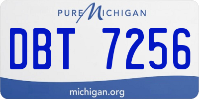 MI license plate DBT7256