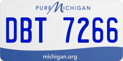 MI license plate DBT7266