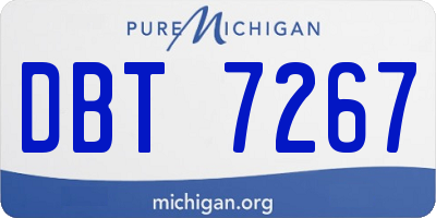 MI license plate DBT7267