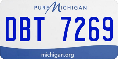 MI license plate DBT7269