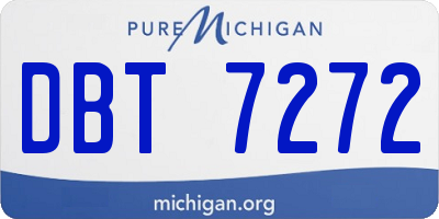 MI license plate DBT7272
