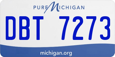 MI license plate DBT7273