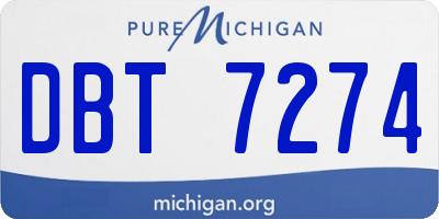 MI license plate DBT7274