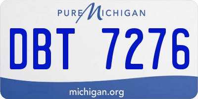 MI license plate DBT7276