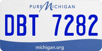 MI license plate DBT7282
