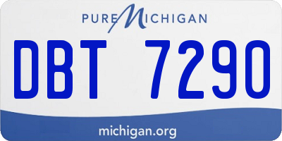 MI license plate DBT7290
