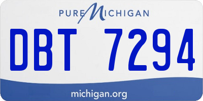 MI license plate DBT7294