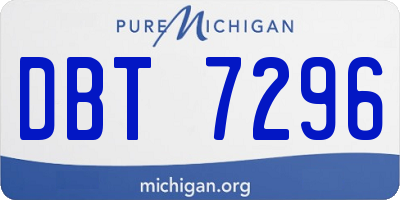MI license plate DBT7296