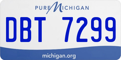 MI license plate DBT7299