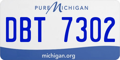MI license plate DBT7302