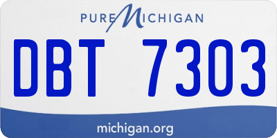 MI license plate DBT7303