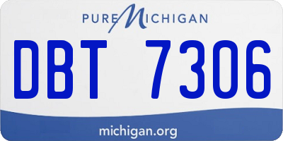 MI license plate DBT7306
