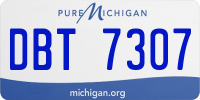 MI license plate DBT7307