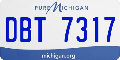 MI license plate DBT7317