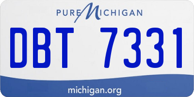MI license plate DBT7331