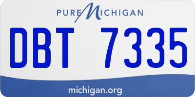 MI license plate DBT7335