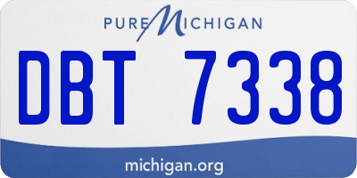 MI license plate DBT7338