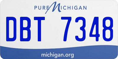 MI license plate DBT7348