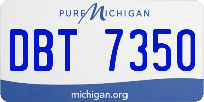 MI license plate DBT7350