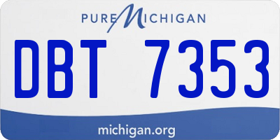 MI license plate DBT7353