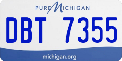 MI license plate DBT7355