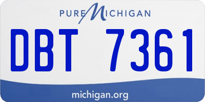 MI license plate DBT7361