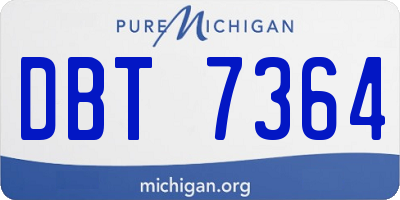 MI license plate DBT7364